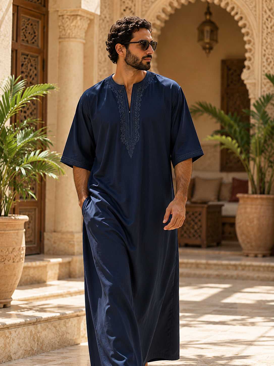 Midnight blue gandoura color inspiration